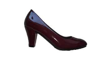 נעלי עקב דגם LORY בורדו לק 5393-1