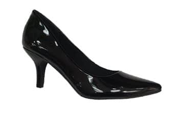 נעלי עקב דגם TATYANA שחור לק IU 6180-1