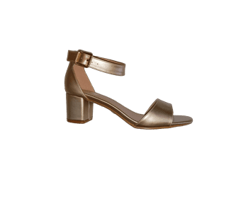 סנדלי עקב דגם :דניאלה. HL6302-13A זהב מטלי