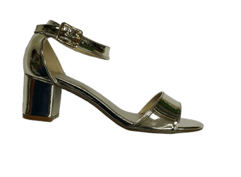 סנדלי עקב דגם :דניאלה. HL6302-13A זהב מראה