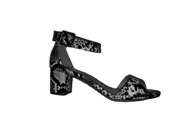 סנדלי עקב דגם :דניאלה. HL6302-13A אפור נחש