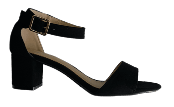 סנדלי עקב דגם :דניאלה. HL6302-13A שחור נובוק