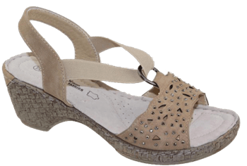 סנדלי עקב דגם: סמנטה. T11-S01205 בז'