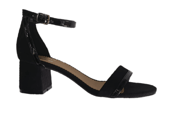 סנדלי עקב דגם : לורי. EM2323-4 שחור-שחור לק