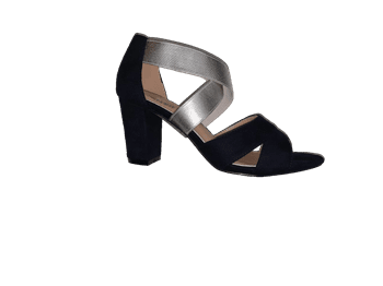 סנדלי עקב. דגם: אור. SH 0465-1 נייבי + כסף