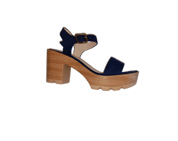 סנדלי עקב. דגם:קלואי. EMA 3425-1A נובוק כחול