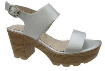 סנדלי עקב. דגם:גי'גי . EMA3425-8 כסף מטלי