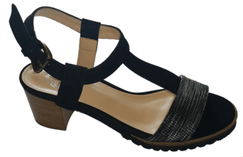 דגם: יולנדה. סנדלי עקב SH005-2 שחור