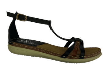 דגם: בקי. סנדל שטוח. BF-1424-S3 שחור חום