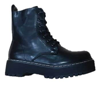 מגף שטוח פלטפורמה שחור דגם crisgina